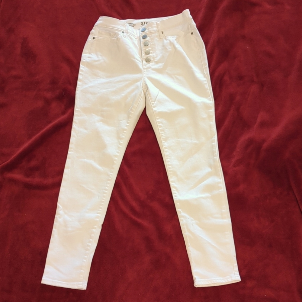 White a.n.a. High-Rise Skinny Ankle Jeans